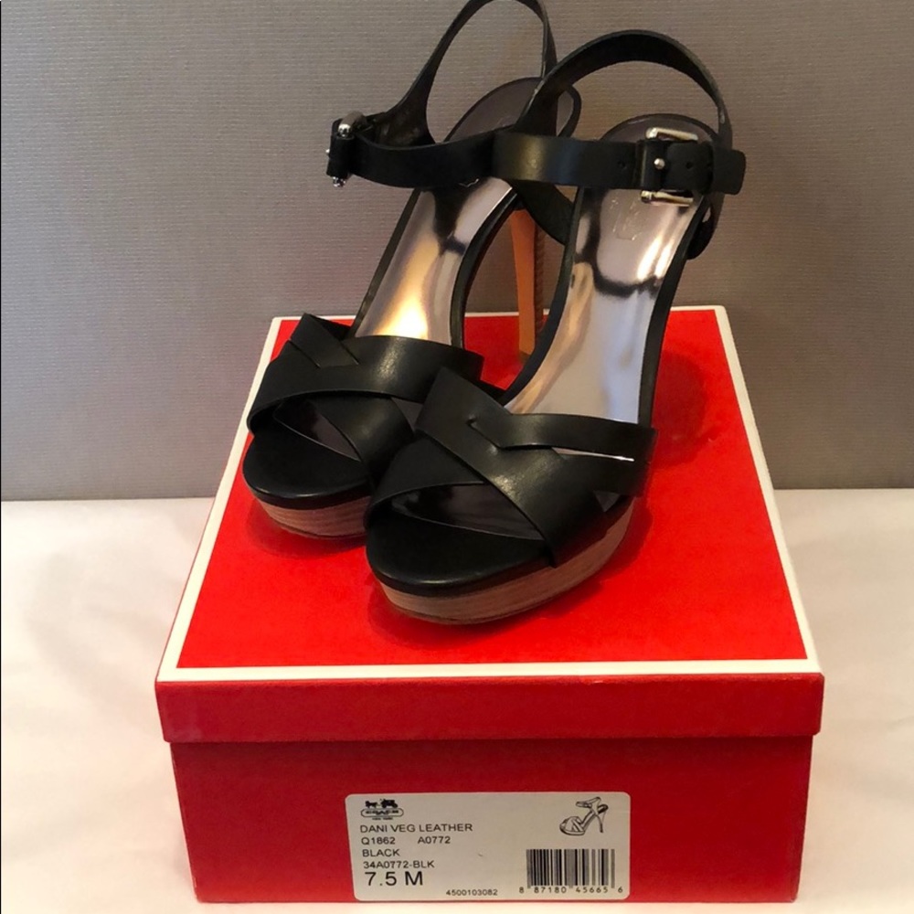COACH DANI VEG LEATHER HEELS